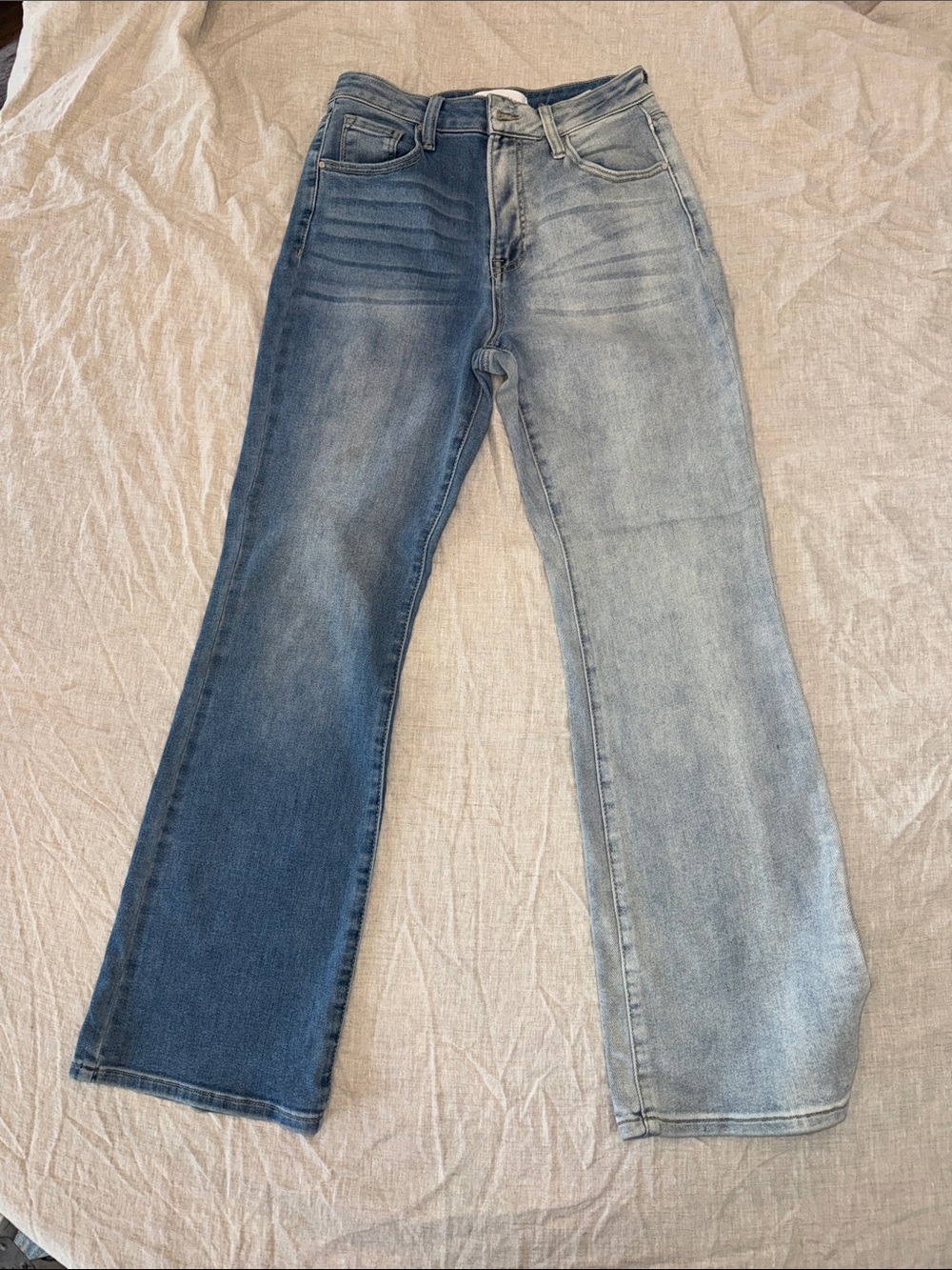Risen Two-Tone Blue Flare Jeans  Size 29
